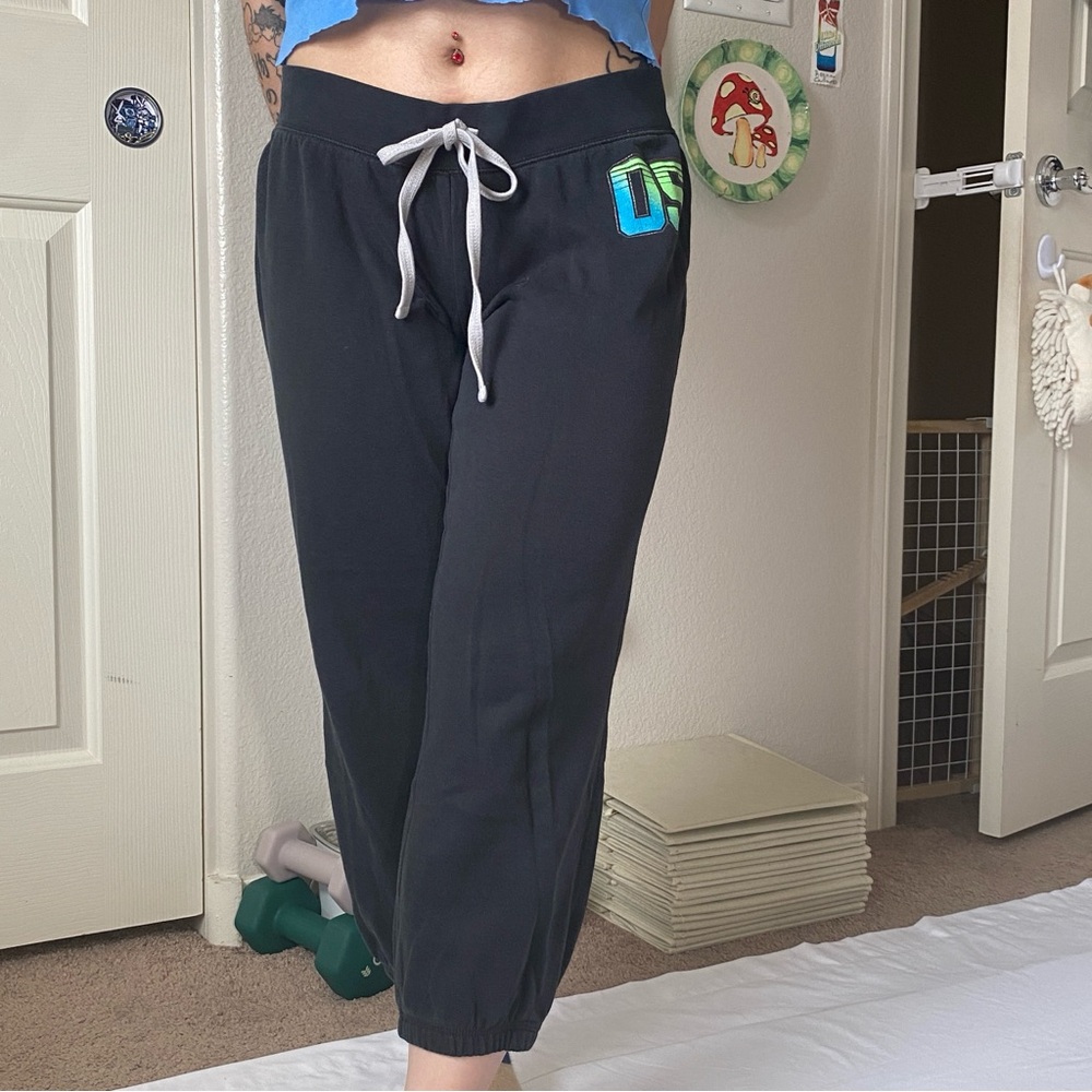 Kids SO Clothing Black Jogger Pants with printed detail